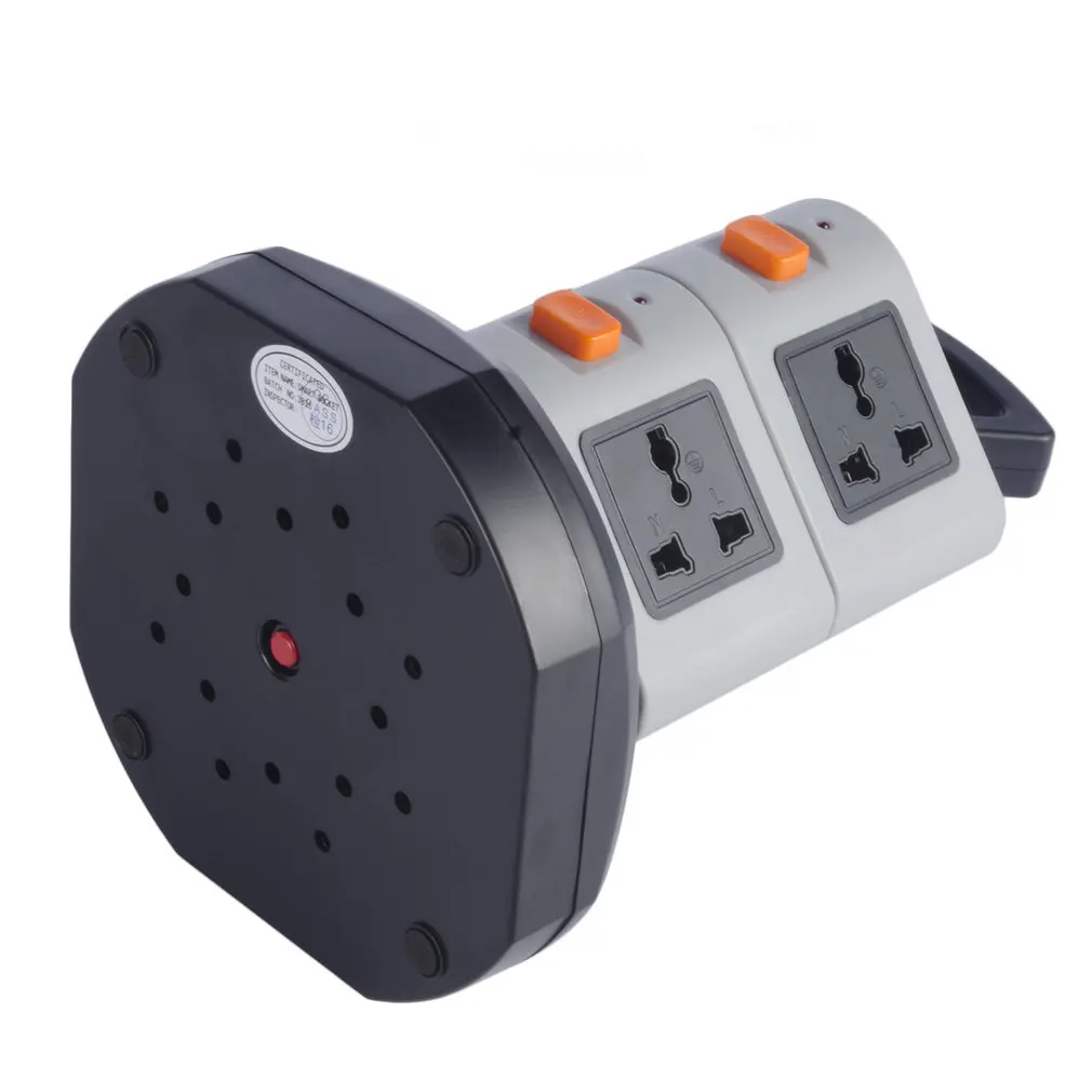 Vertical Multi-socket Two Layers With Doulbe USB Charger Intelligent Socket UK Plug Overload Protection LED Lights Display