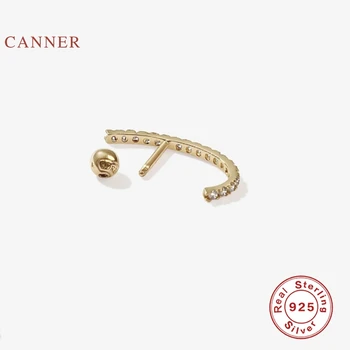 

CANNER Row Of Diamond Piercings Stud Earrings 925 Sterling Silver Earrings For Women Silver Jewelry Earring Pendientes Brincos