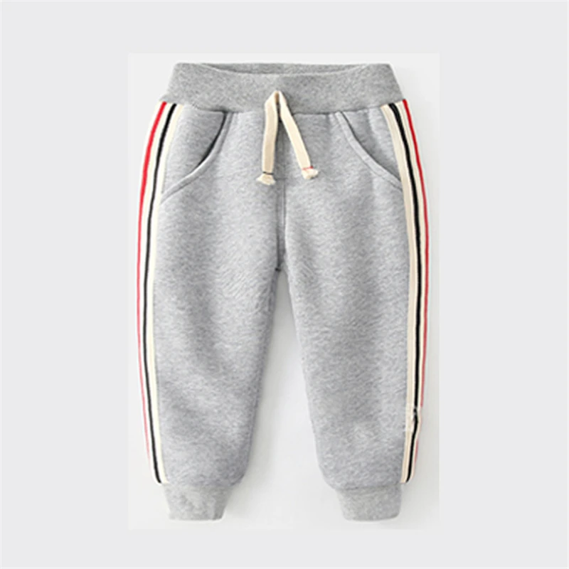 Новинка детские зимние утепленные Бархатные плюшевые теплые брюки для мальчиков