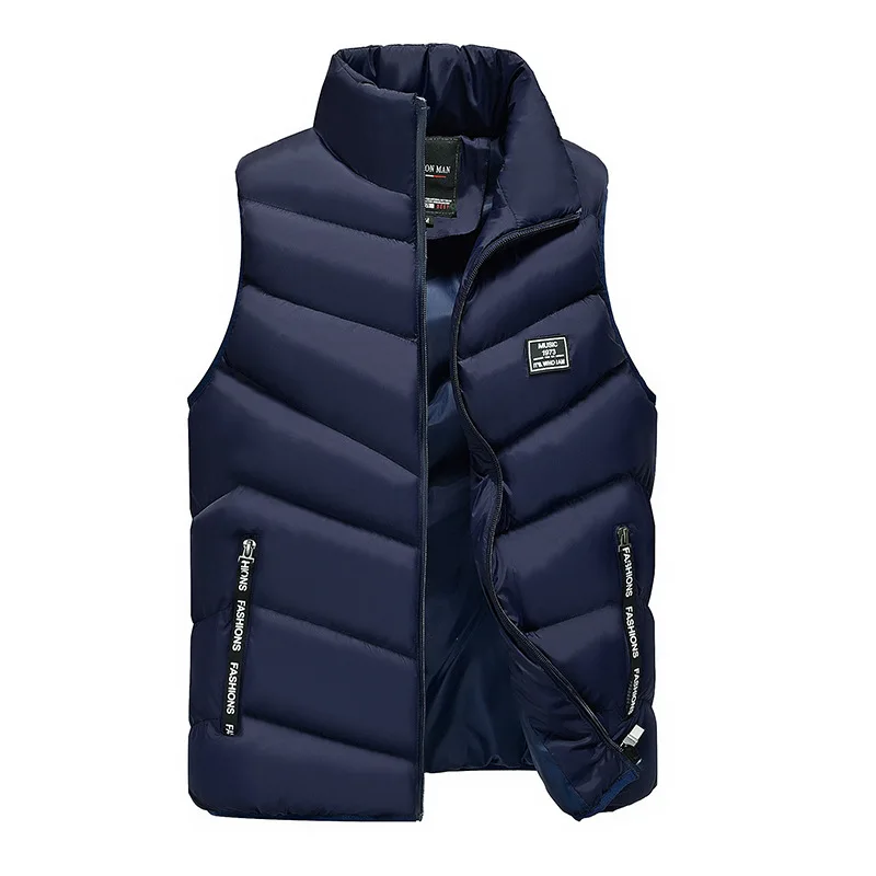 

Winter Vest Men Thick Waistcoat 2019 Casual Quality Vests Solid Slim Fit Sleeveless Jacket Brand Clothing M-4XL
