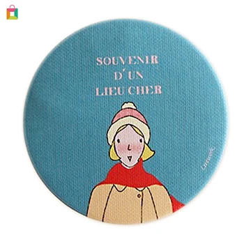 

BeautyBigBang Cartoon Mini Makeup Mirror Portable Travel Round Small Mirror