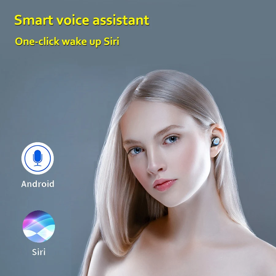 Tws Wireless Bluetooth Earphones IPX7 Waterproof Stereo Earphone Earbuds Sport Headset with Charging Box for iPhone xiaomi