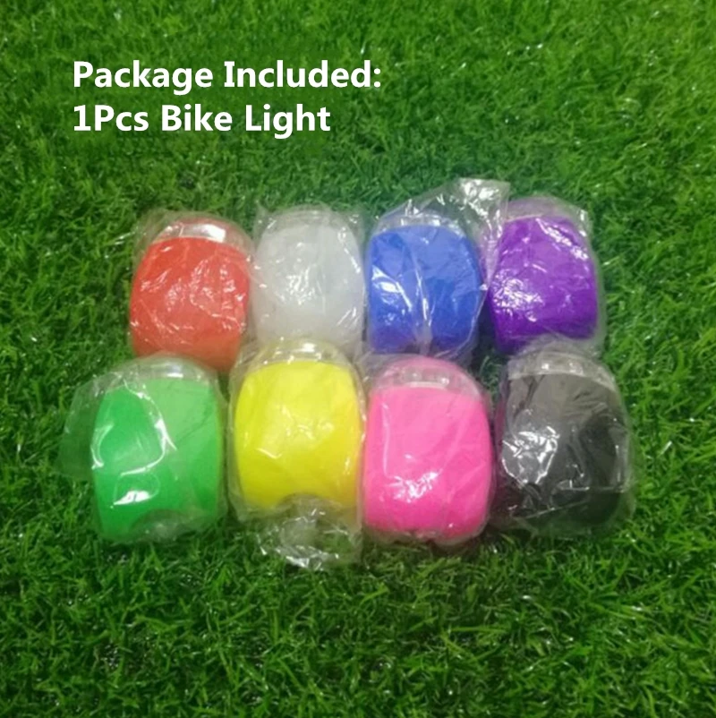 Sale 1Pcs Silicone Bicycle Front Light LED Front Rear Bike Light Waterproof Flashlight with Battery Night Cycling Bicycle Accessories 5