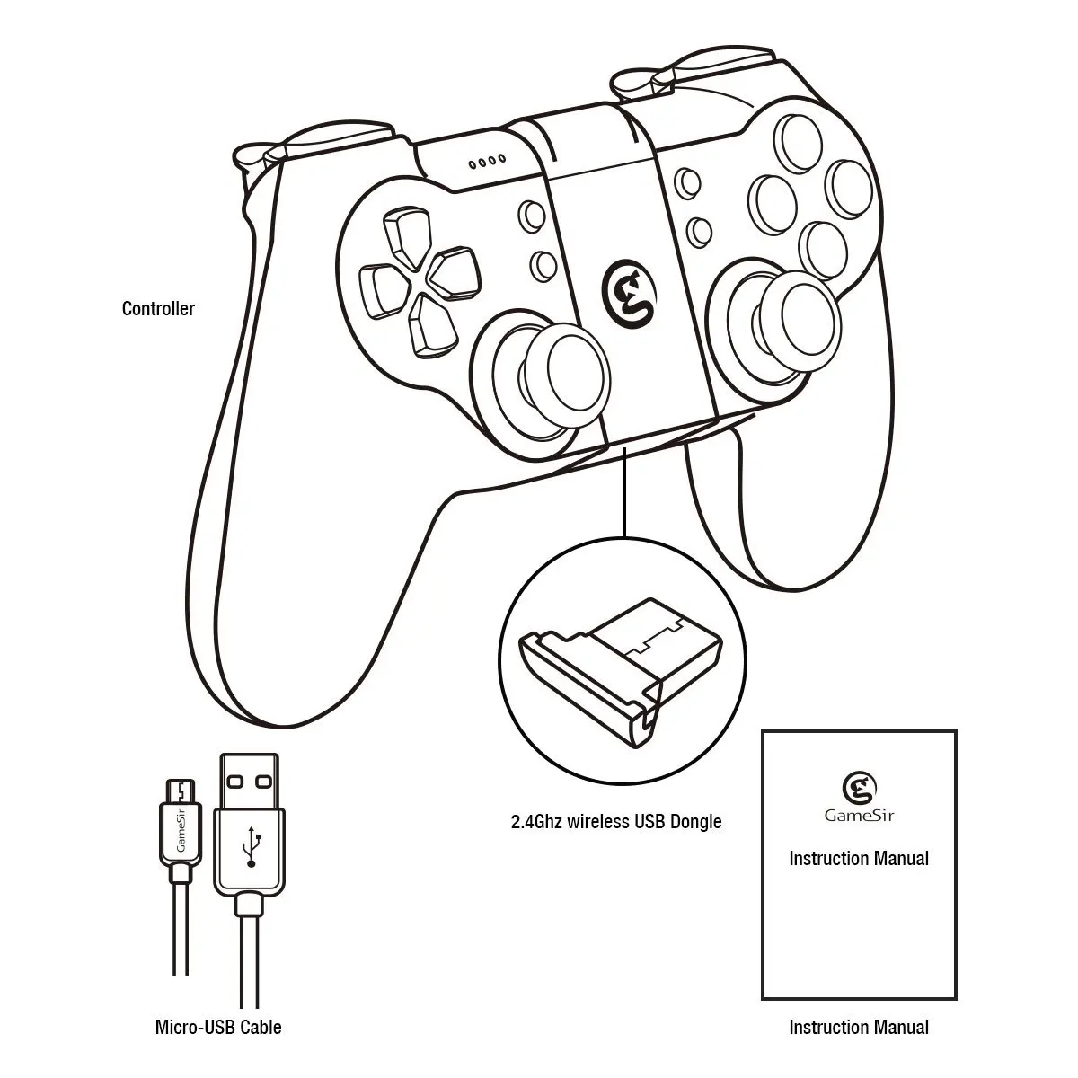 GameSir T1s Bluetooth игровой контроллер беспроводной геймпад джойстик с 3,5-6 дюймовым держателем телефона для Android/Windows/VR/tv Box/PS3