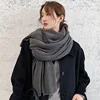 Winter Women's Scarf 2020 New Fashion Warm Shawl And Wrap Bandana Pashmina Female Solid Color Large Long Knitted Scarves 2