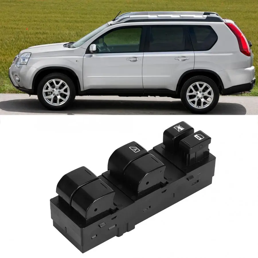 Стеклоподъемник переднего левого стеклоподъемника, пригодный для Nissan X-Trail 2 T31 2007-2013 Кнопка запуска двигателя зажигания