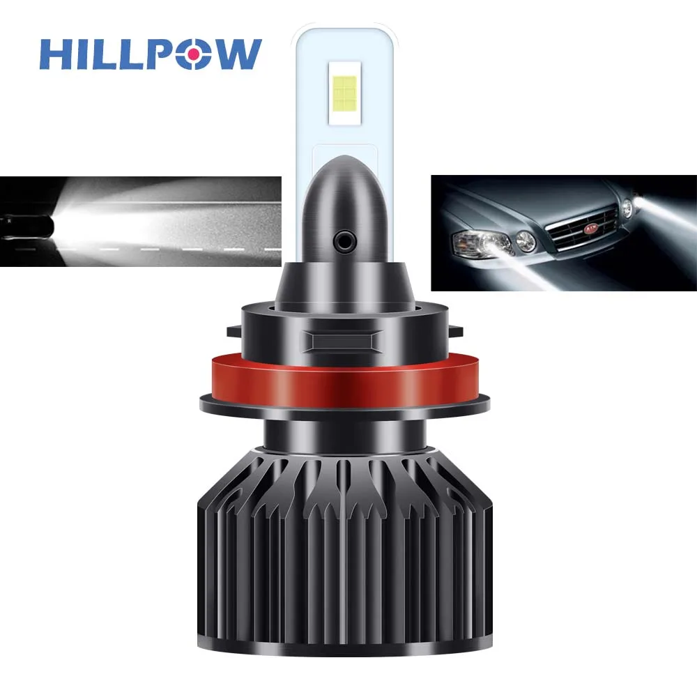 Hillpow светодиодный H7 светодиодный H4 светодиодный H11 9005 HB3 9006 HB4 H16 H1 H3 881 880 3570 чип Canbus внешний светодиодный Противотуманные фары