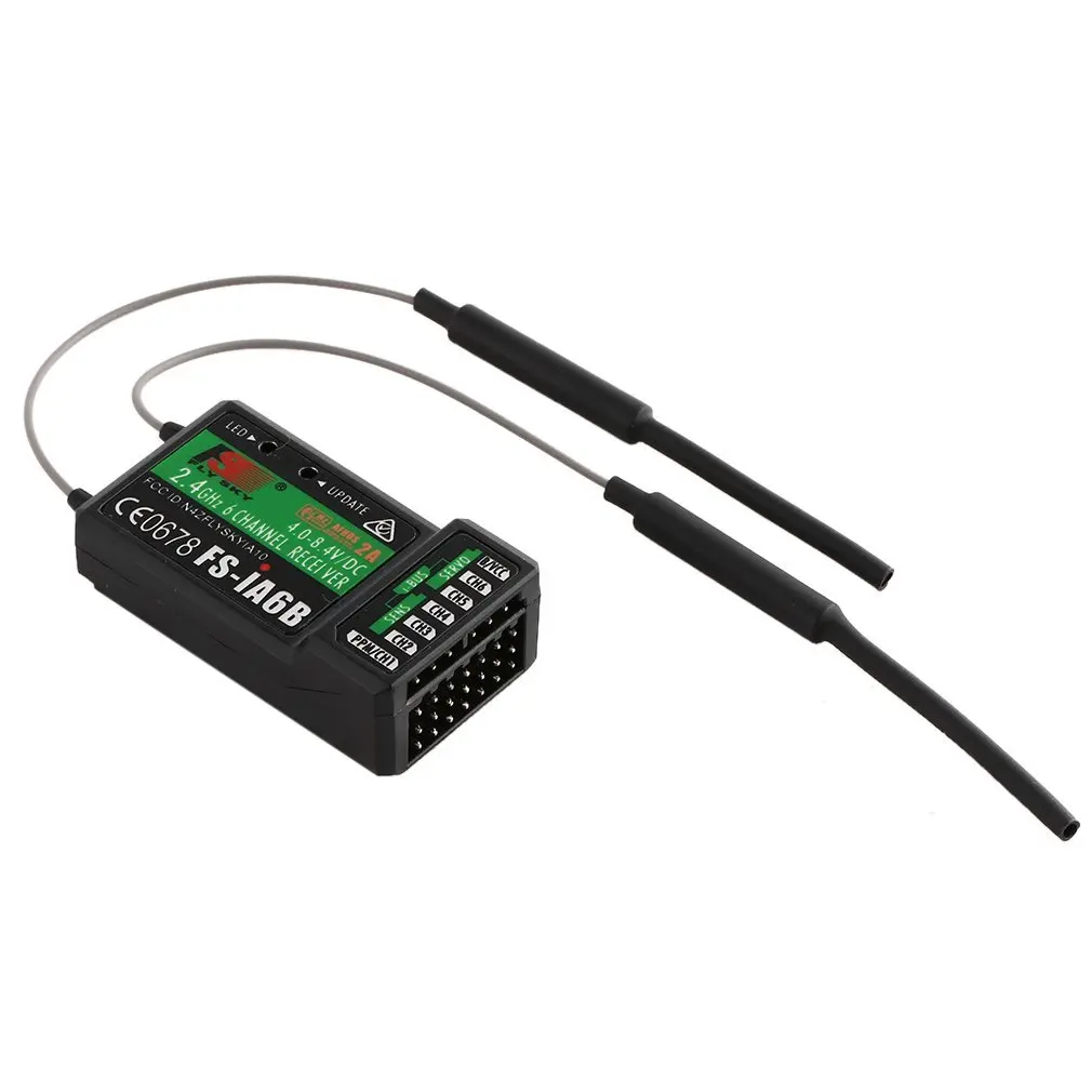 FlySky FS-iA6B 2,4G 6CH 140 Band 105dbm 4,0-8,4 V приемник PPM выход с портом iBus для передатчика Flysky RC самолета