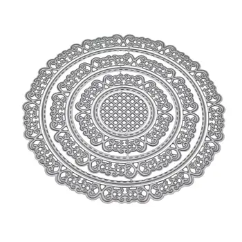 

Round Lace Metal Cutting Dies Stencil DIY Scrapbooking Album Stamp Paper Card Embossing Crafts Decor
