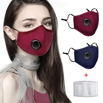 

PM2.5 Cotton Reusable Dust-proof Anti Haze Face Mouth Protective Mask with Valve bacteria proof Flu Face masks Care