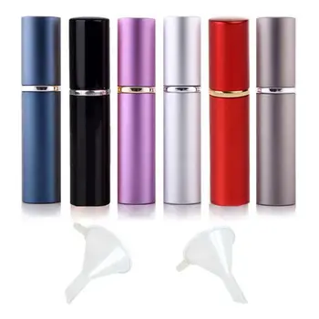 

Set of 8 6pcs 6ml Portable Mini Refillable Perfume Scent Aftershave Atomizer Empty Spray Bottle with 2 Funnel Filler for Travel