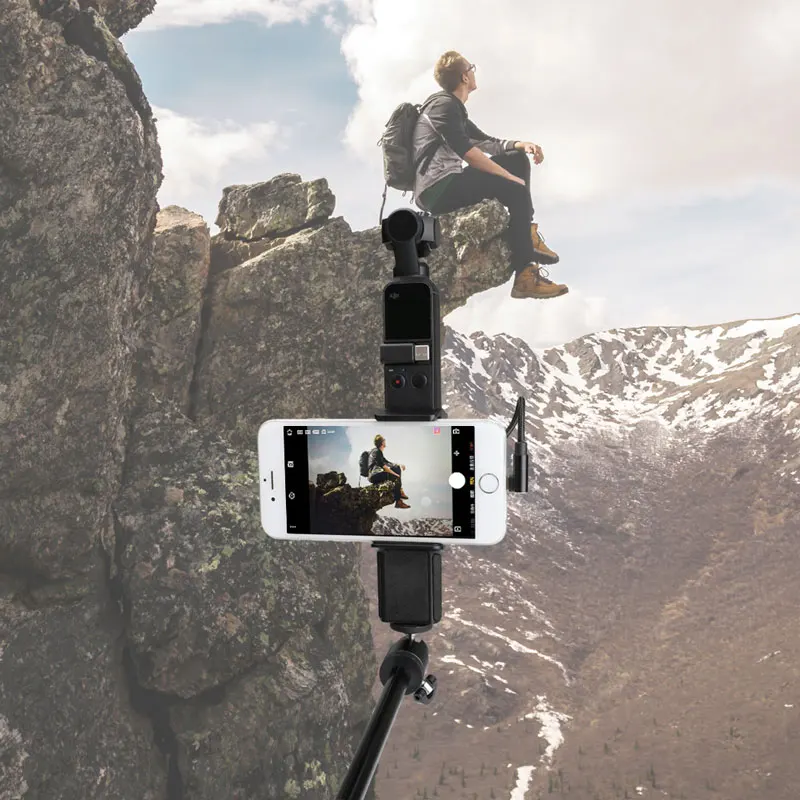DJI OSMO Карманный ручной держатель для мобильного телефона фиксированный зажим Кронштейн Тип C кабель для OSMO Карманная камера стабилизатор Стенд аксессуары