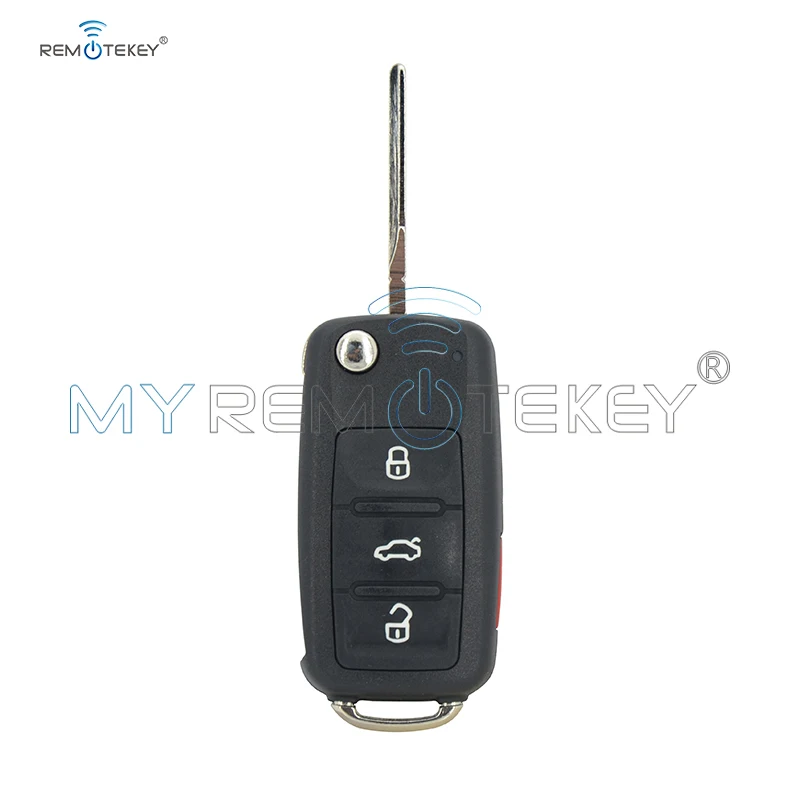 Remtekey 5K0 837 202 R флип дистанционный ключ 4 кнопки 315 МГц 5K0837202R для VW touareg tiguan jetta GTI golf ключ без ключа NBG010180T