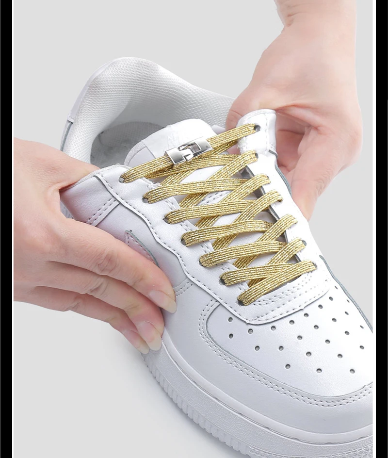 New Elastic Shoe Laces Fashion Metal Cross lock No Tie Shoelaces Suitable for all kinds of shoes child Adult flat Lazy Lace New Elastic Shoe Laces Fashion Metal Cross lock No Tie Shoelaces Suitable for all kinds of shoes child Adult flat Lazy Lace