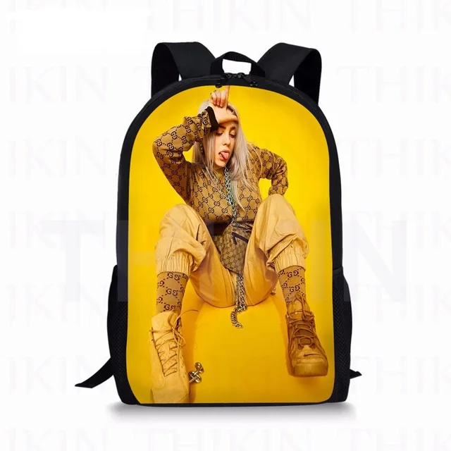17 дюймов Billie Eilish принт школьные сумки для подростков крутая модная одежда для девочек 3 шт./компл. дети девочки школьные рюкзаки Повседневное Mochilas - Цвет: as pictures