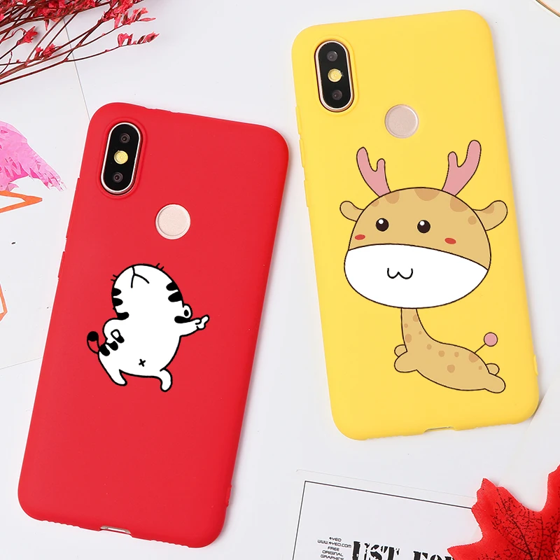 

Candy Color Matte Case For Xiaomi Redmi Note 7 6 5 Pro Plus S2 4X 5A 7A 6A Cartoon Cat Cover Case For Redmi K20 Pro Luxury Soft