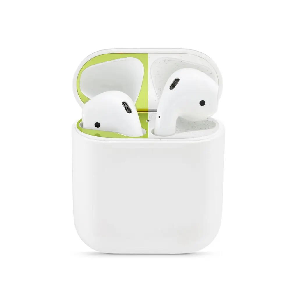 Защита от пыли Защитная Наклейка кожа для AirPods с беспроводной зарядный чехол