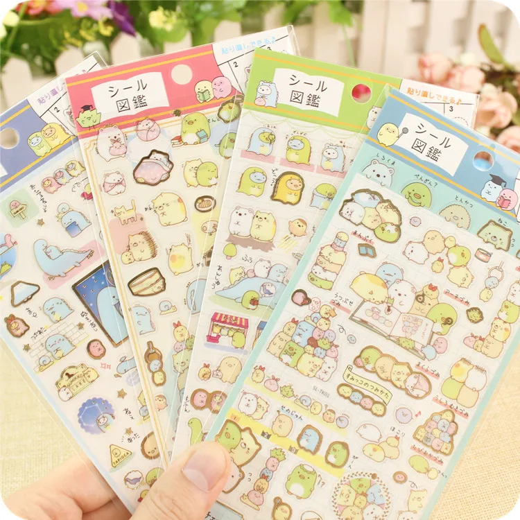 Наклейки для детей Мультяшные аниме наклейки Sumikko Gurashi Ранние развивающие