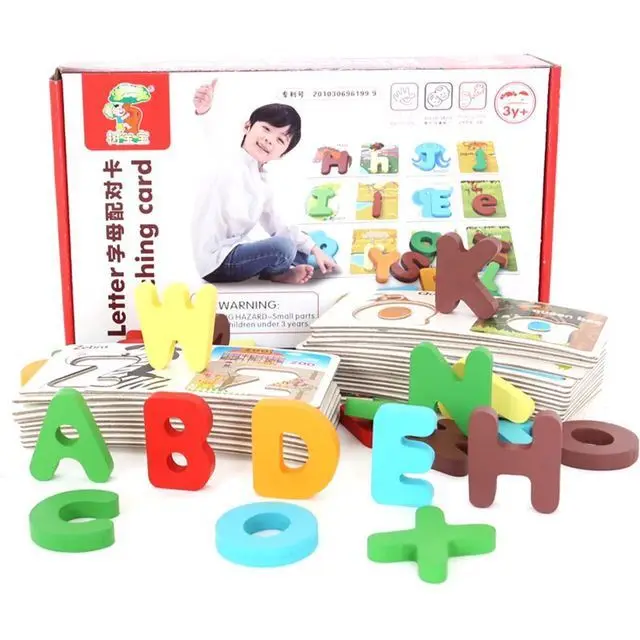 

Early Childhood Literacy Card 2345-Year-Old Children New Style Case-in-Lettered Cognitive Card Wooden Educational Card
