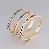 Color Culture Dubai Jewelry 0.6mm Slim  Delicate  Steel Bangles for Women Leopard Pattern Design 6