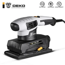 Шлифовальный станок DEKO с 15 листами наждачной бумаги и пыли, электроинструмент, электрический шлифовальный станок