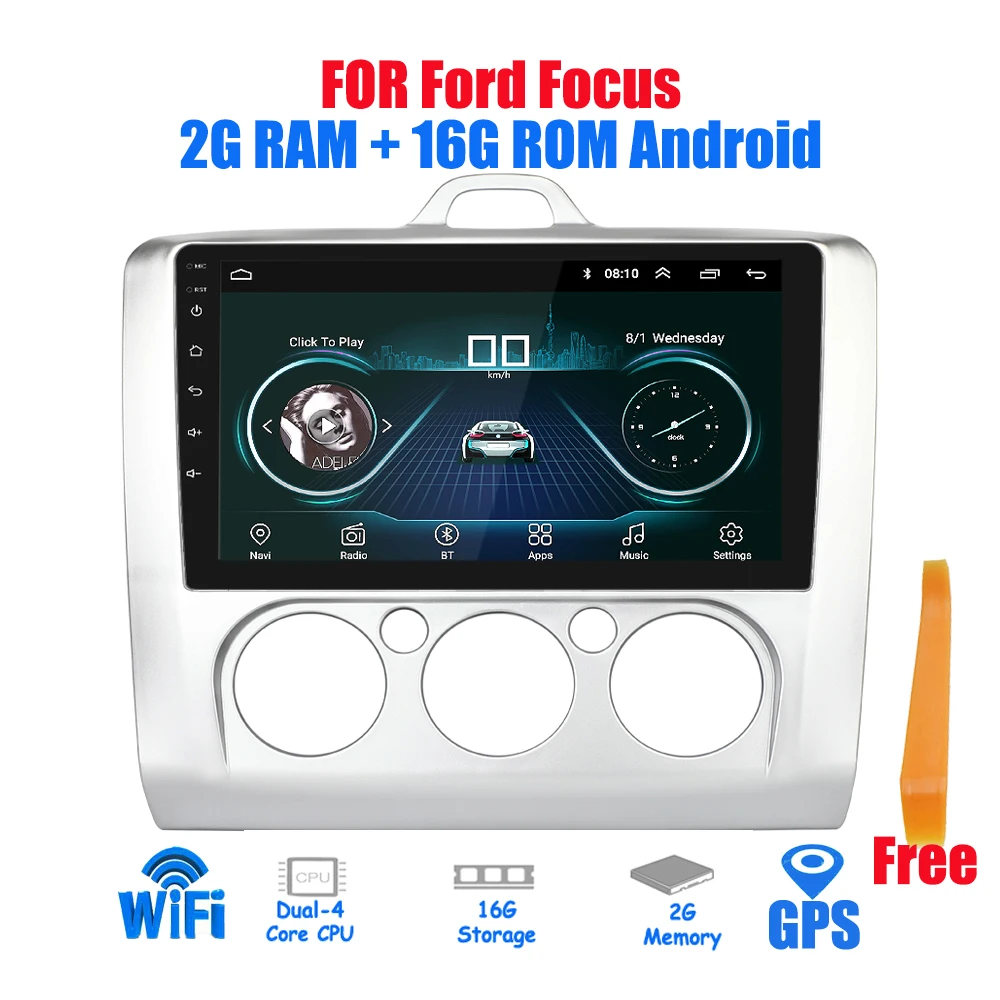 9 дюймов 2din Android 8 1 автомобильное радио для 2005 2011 Ford Focus с GPS навигация Bluetooth стерео