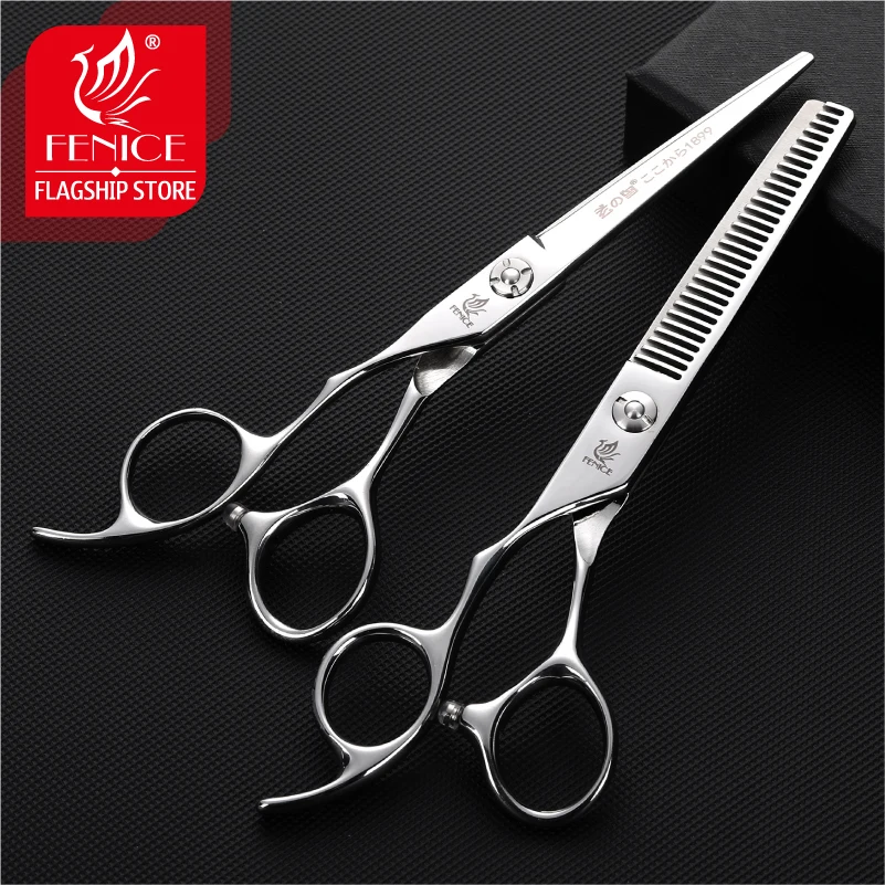 Fenice 6 Inch Professional Hair Scissors Left Handed Scissors Barber sets Shears Hairdressing scissors Salon Tools style 5 piece left handed reverse rotation drill broken screw remover screw remover titanium plated twists drill hand tools