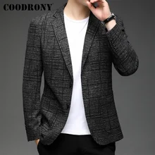 

COODRONY Brand Spring Autumn Streetwear New Arrivals Male Pure Color Suit Fashion Casual Business Men Soft Classic Blazers W8030