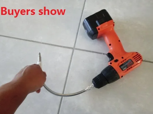 Гибкий штатив для дрели и шуруповерта 300 мм 1/4 дюйма|extension screwdriver|bit holderbit extension |