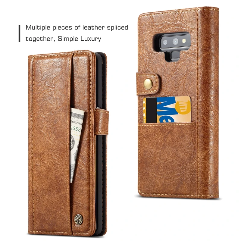 Luxury Kickstand Flip Leather Wallet Soft Case Card Holder for Samsung Galaxy Note 9 Case Hoesje Capa Soft Back Cover Coque Capa