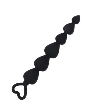 6 Beads Anal Silicone Butt Plugs Ball Ass Massage Anal Butt Plug Dilator Long Anal Plug Adult Sexual Toys for Gay Men Woman BDSM 2