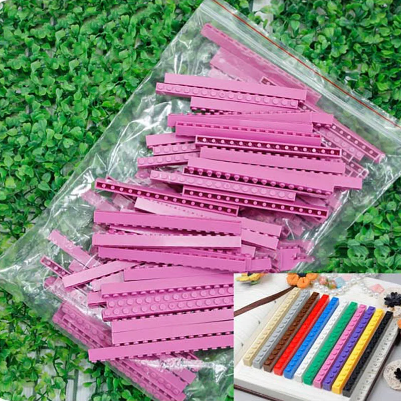 20 шт. детали MOC 2465 кирпич 1x16 Классический Кубик строительные блоки кирпичи для