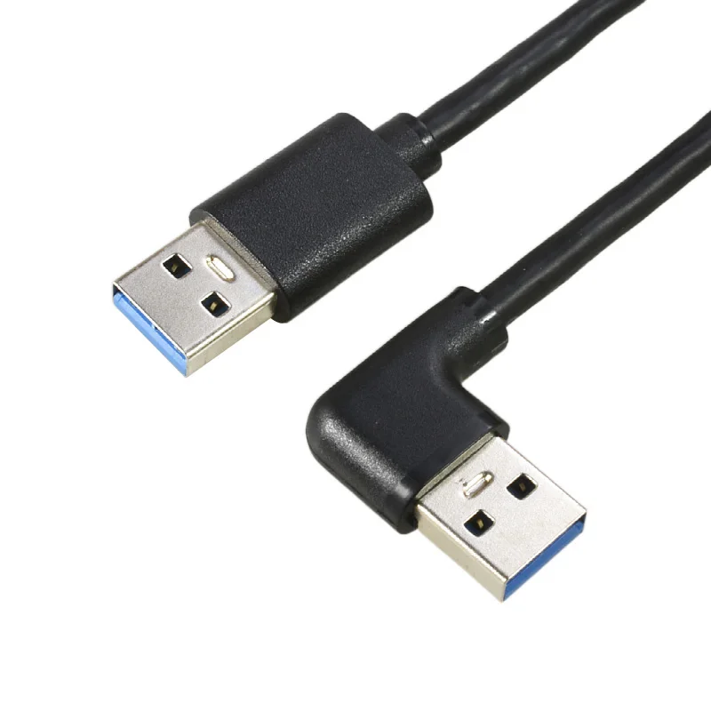 SameSideDoubleBendMaletoMaleUsb3USB30CableShortDoubleRight