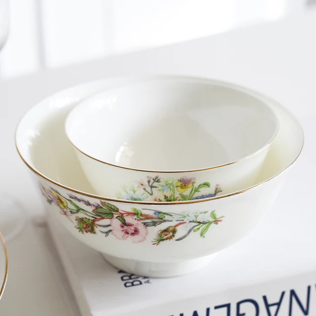 Creative Phnom Penh Flower Bone China Salad Bowl  4