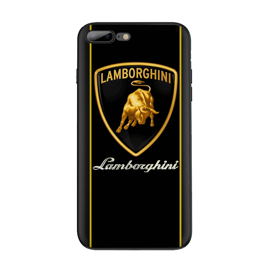 B4 Силиконовый ТПУ чехол Gerleek Lamborghini с логотипом для iPhone 6 6s 7 8 Plus X XS XR Max 5 5S SE чехол - Цвет: B4