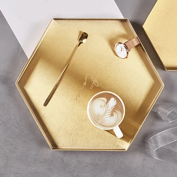 

Fruit Stainless Steel Makeup Organizer Dining Room Display Plate Dresser Home Decor Dessert Desk Bathroom Jewelry Storage Tray