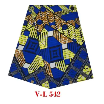

African Wax Dye Prints Cotton Fabric Veritable Soft Veritable High Quality Sewing Materials For Ankara Dress By The Yards V-L 98