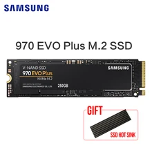 SAMSUNG SSD 970 EVO PLUS 250 ГБ m.2 SSD 500 ГБ 1 ТБ Внутренний твердотельный накопитель NVMe SSD TLC M.2 2280 3500 МБ/с. для портативных ПК