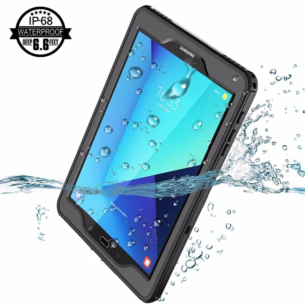 

IP68 Waterproof Case For Samsung Galaxy Tab S3 Case Diving 360 Full-Body Rugged Protective Case for Galaxy Tab S3 9.7 inch 2017