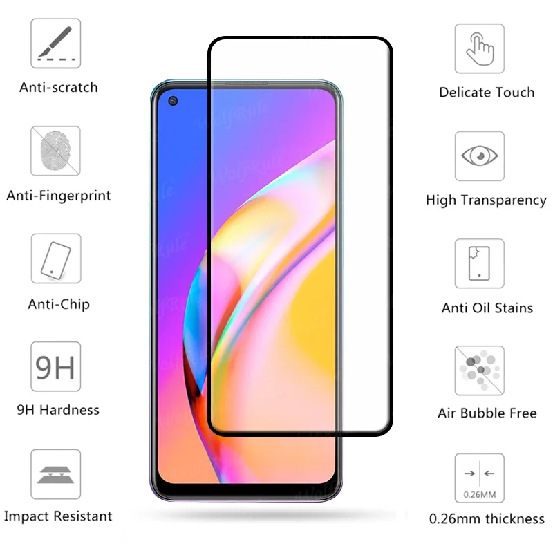 Full Cover Glass For OPPO A94 5G Glass For OPPO A94 5G Tempered Glass HD Protective Screen Protector For OPPO A94 5G Lens Glass mobile tempered glass