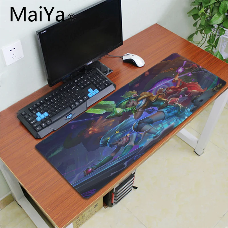 Lock Edge 30X90cm MaiYa Arcade Ezreal League of legends резиновый коврик для мыши большая акция большой игровой коврик для мыши клавиатуры коврик - Цвет: Lock Edge 30X90cm