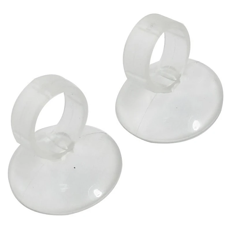 4 Pieces Aquarium Air Line Hose Holder Suction Cups 30mm Soft Plastic
