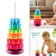 

Rainbow Stacking Toy Stacking Blocks Toddler Stacking Blocks Colorful Run Toys for Kids Toddlers
