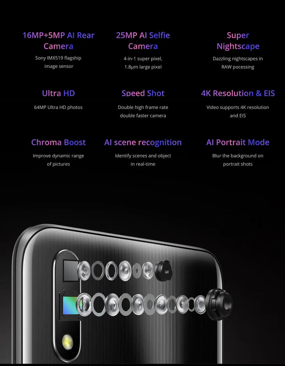 Мобильный телефон Realme 3 pro с глобальной версией, 6 ГБ, 128 ГБ, 6,3 дюймов, Восьмиядерный процессор Snapdragon 710, 25мп, камера AI Seflie, 4045 мАч, 4G, смартфон