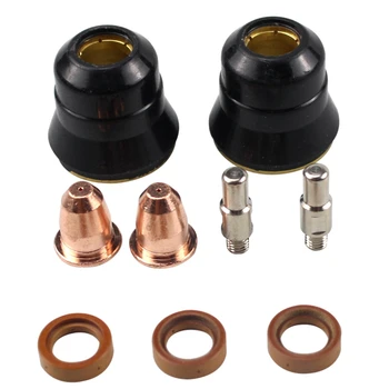 

9PCS Plasma Cutter S45 Torch Trafimet Consumables Kit PR0110 Short Electrode PD0116 Short Tip Gas Diffuser PE0106 Nozzle Cup