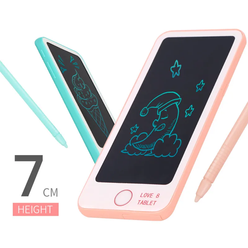 2 цвета 6 дюймов доска для рисования смартфон модель с ручкой для рисования Развивающие игрушки для детей