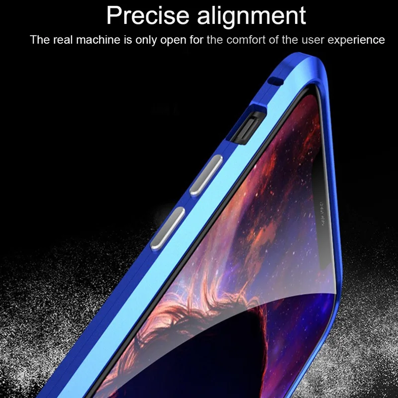 Металлический Магнитный Роскошный чехол для телефона для Apple iPhone 11 Pro Max 7 8 6S 6 Plus XR XS X 9H противоударный чехол из закаленного стекла