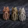 1 Piece/Lot Silver Color Spacer Beads Long Beard Weird Pirate Image Beads Accessories For Handmade DIY Bracelets 2022 Jewelry ► Photo 2/6