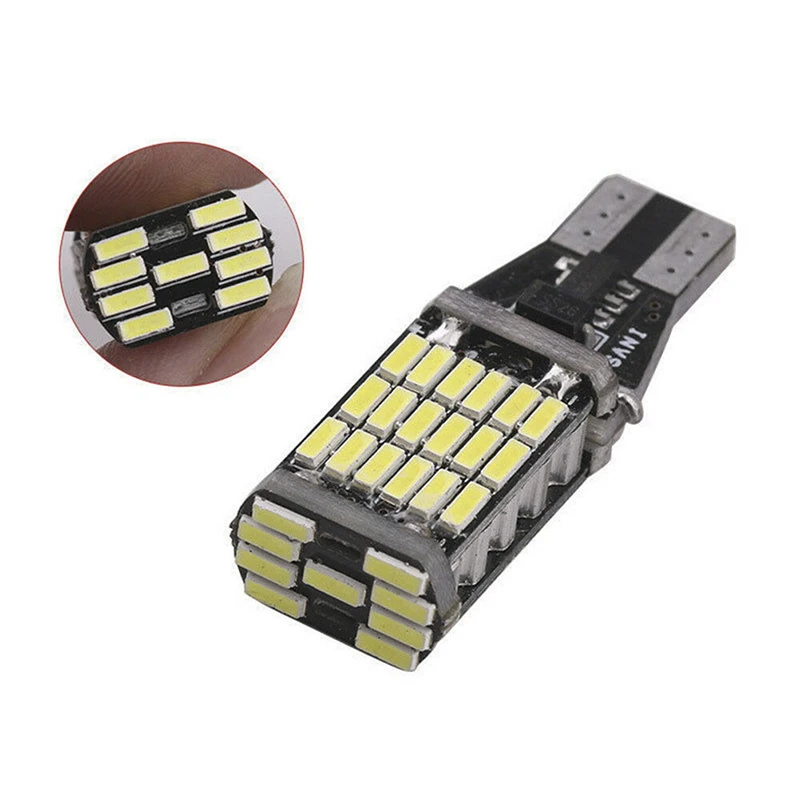 2 шт. T15 W16W 45 SMD 4014 светодиодный CANBUS без ошибок OBC автомобильный резервный фонарь лампа Хвостовая лампа ксеноновая белая