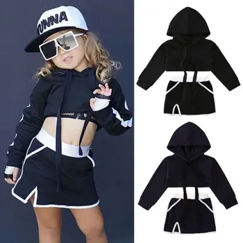 

Imcute Baby Spring Autumn Fashion Kids Baby Girl Hooded Sweater+Skirt Toddler Sports Outfits Set Clothes Tracksuit